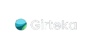 Girteka white logo