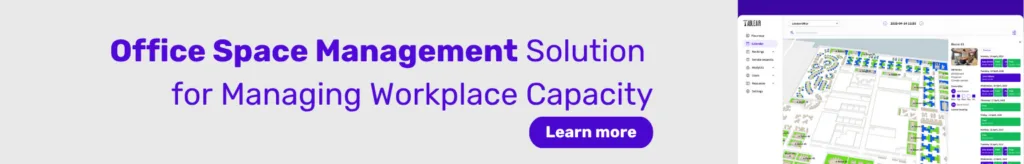 Workplace capacity to office space management