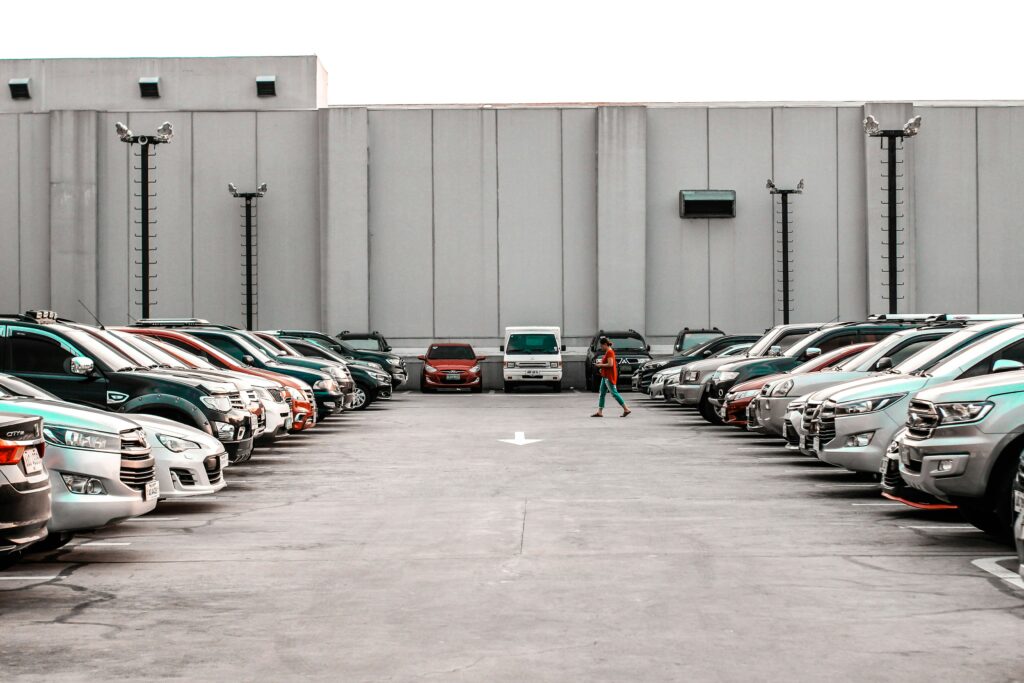 Full office parking lot